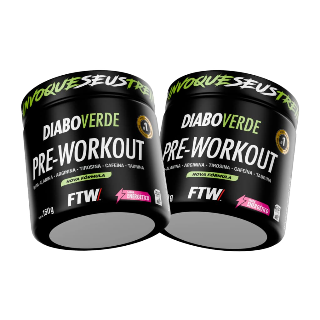 Kit 2x Pré Treino Diabo Verde Pre-Workout 150g - FTW