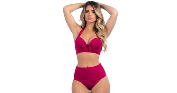 Biquni Meia Taa Com Bojo Sustentao E Calcinha Hot Pant CorRosaTamanhoP 3436