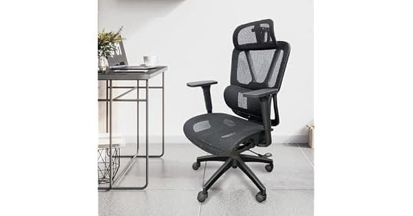 Cadeira de Escritrio Ergonmica Python Fly em Malha  Testada conforme NR17 Lombar Integrada Fixa Assento Arejado Braos 3D Suporta at 150kgpreto