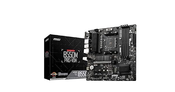 PlacaMe MSI B550M ProVDH AMD AM4 DDR4 Suporte 128GB Displayport HDMI VGA PCIe mATX