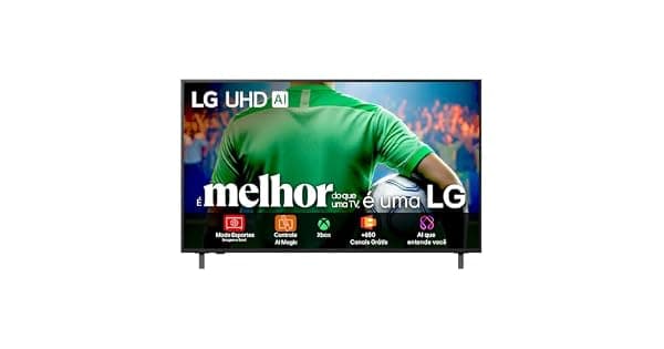 Smart TV 4K 55 LG UHD 55UA85 Processador 7 AI Ger8 4K Super Upscaling Google Cast Alexa Integrado Controle AI Smart Magic WebOS 25