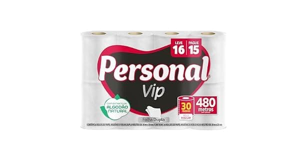 Personal Papel Higinico Vip Folha Dupla 16 Unidades Branco Embalagem Pode Variar