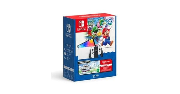 Bundle Nintendo Switch OLED  Super Mario Bros Wonder  3 Meses de Assinatura Nintendo Switch Online