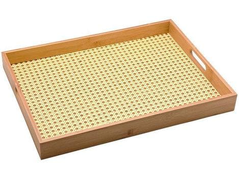 Bandeja Em Bambu Retangular Palinha 48cm - Oikos - Bandejas - Magazine Invalida384620