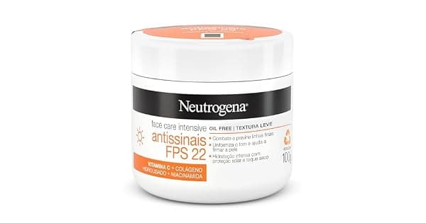 Neutrogena Hidratante Facial Antissinais Face Care Intensive FPS 22 100g